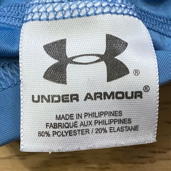 Under Armour Men’s XXL Blue Poly Blend Short Sleeve Quarter Zip Athletic Shirt - Picture 6 of 12